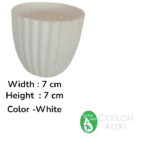 Plastic pots (White) | මල් බදුන්