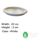Plastic Pot Tray (White) | ප්ලාස්ටික් මල් පෝච්චි තැටි