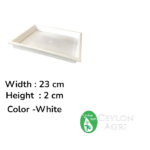Square Plastic Pot Tray ( White) | ප්ලාස්ටික් මල් පෝච්චි තැටි