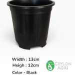 Plastic Pots (Black) |  මල් බදුන්