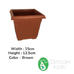 Plastic Pot ( Brown) | මල් බදුන්