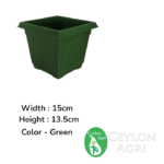 Plastic Pots (Green )  මල් බදුන්