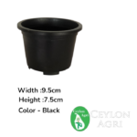 Plastic Pots (Black ) | මල් බදුන්
