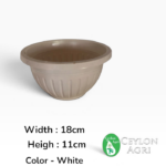 Plastic Pots (White) | මල් බදුන්