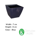 Square Plastic Pots (Blue) | මල් බදුන්