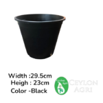 Plastic pots (Black) | මල් බදුන්
