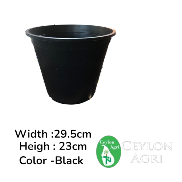 Plastic pots (Black) | මල් බදුන්